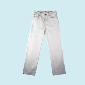 Anine Bing Jeans Women's Size 26 Cream Color Straight Leg Button Fly High Rise